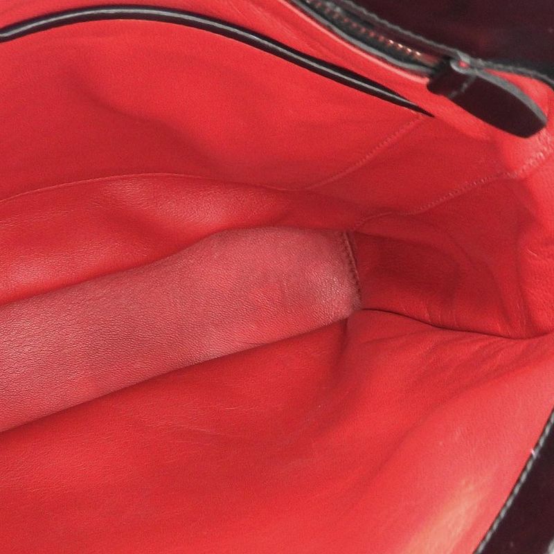 Prada Current Mirano Tag Bn2493 Enamel Triangle Logo Tote Bag Black