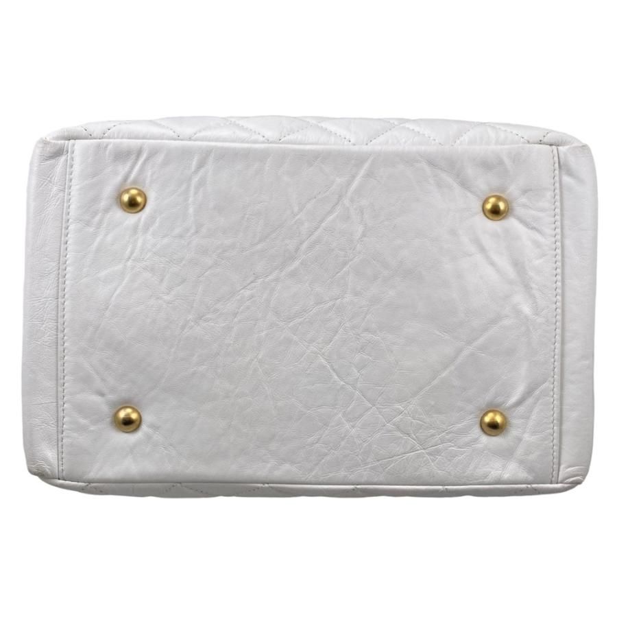 Chanel As3740 Beau Ring Bag Calf Handbag Shoulder Bag Random Plate White Gold