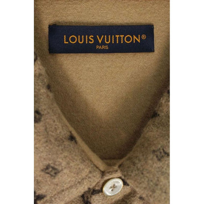 Louis Vuitton 25 SS Rm251 mj FRW Hsb39 W Monogram Wool Overshirt Blouson Men 58 — view 3