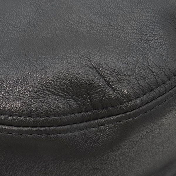 Loewe Hat Fisherman Hat Lambskin Leather Black #57 Silver Hardware Black Hat