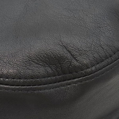 Loewe Hat Fisherman Hat Lambskin Leather Black #57 Silver Hardware Black Hat