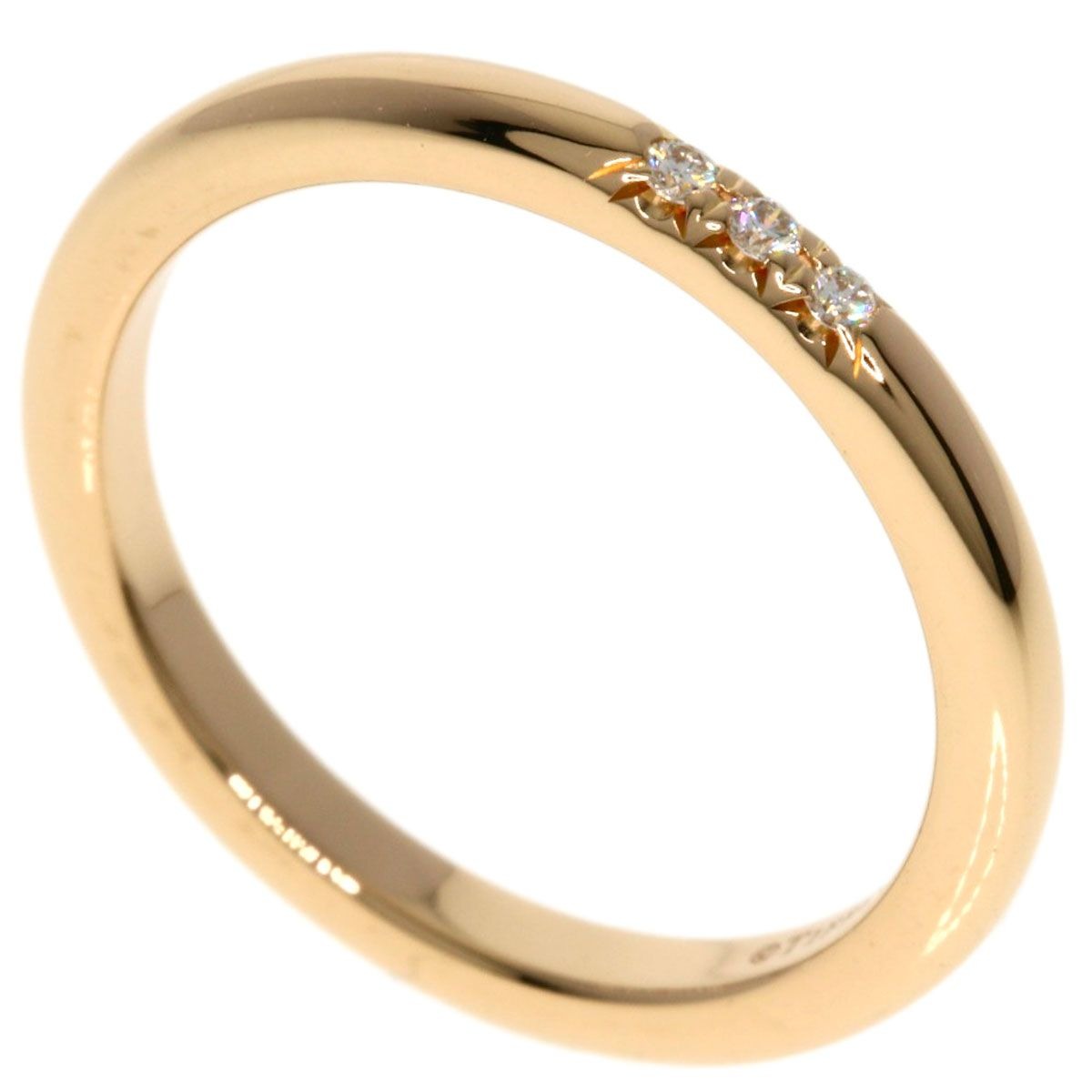 Tiffany & Co. Classic Band Diamond Ring 18K Pink Gold