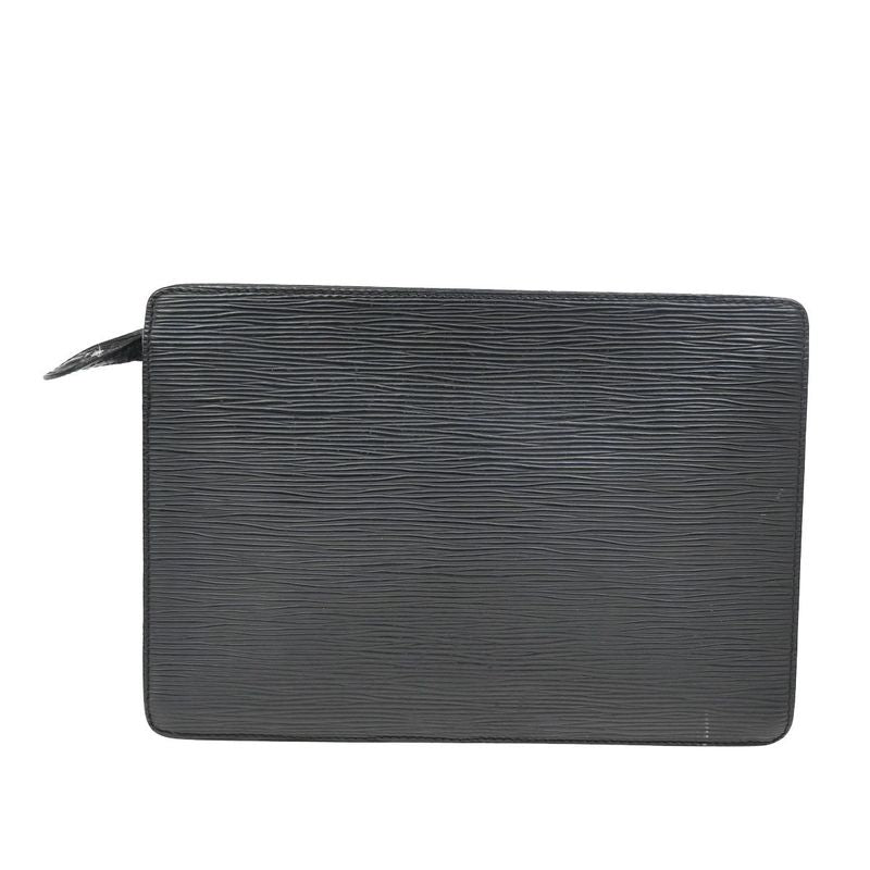 Louis Vuitton Pochette Homme Clutch Bag Epi Black 05kb044
