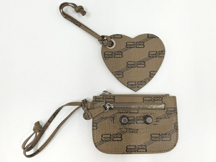 Balenciaga Shoulder Bag Le Cagor PVC Coated Brown 671309