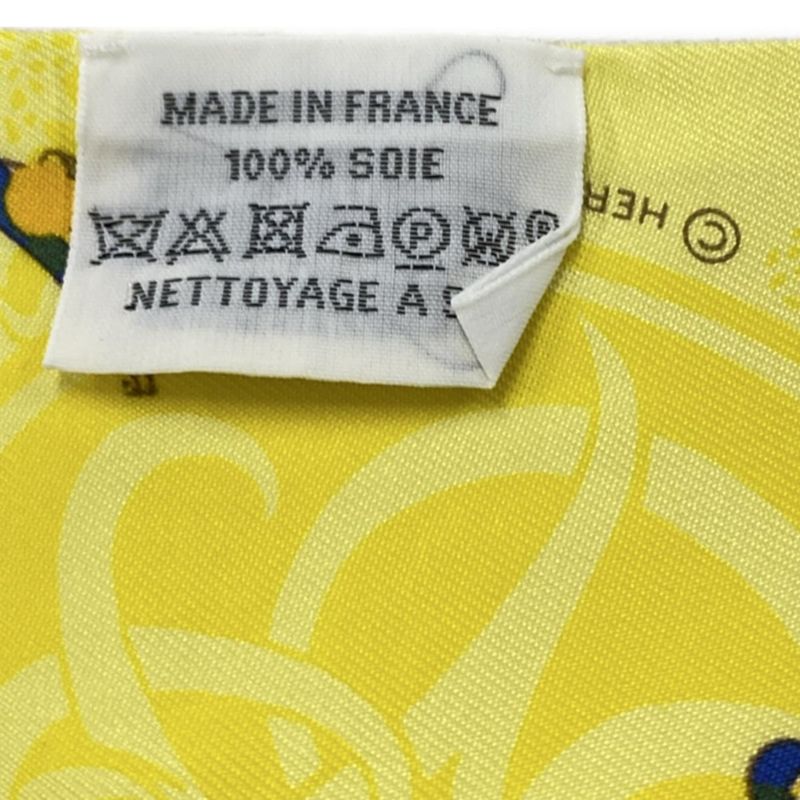 Hermes Scarf Twillie Light Yellow X Yellow X Multi Ribbon Scarf