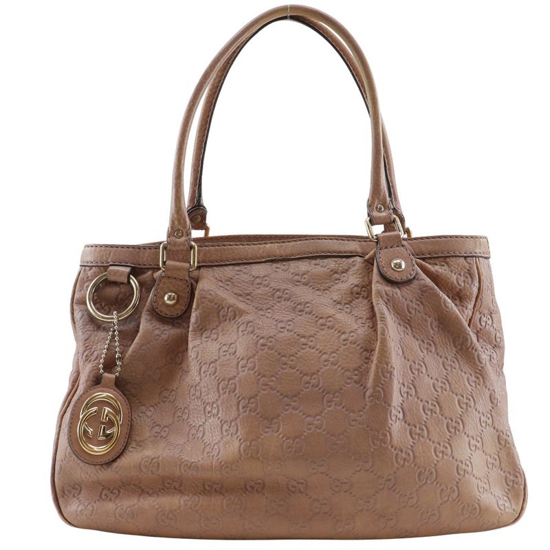 Gucci Sookie GG 296835 Striped Leather Pink Women's Tote Bag