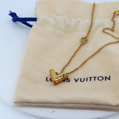 Louis Vuitton V Escential Necklace M64268 Gold Pawnshop Item
