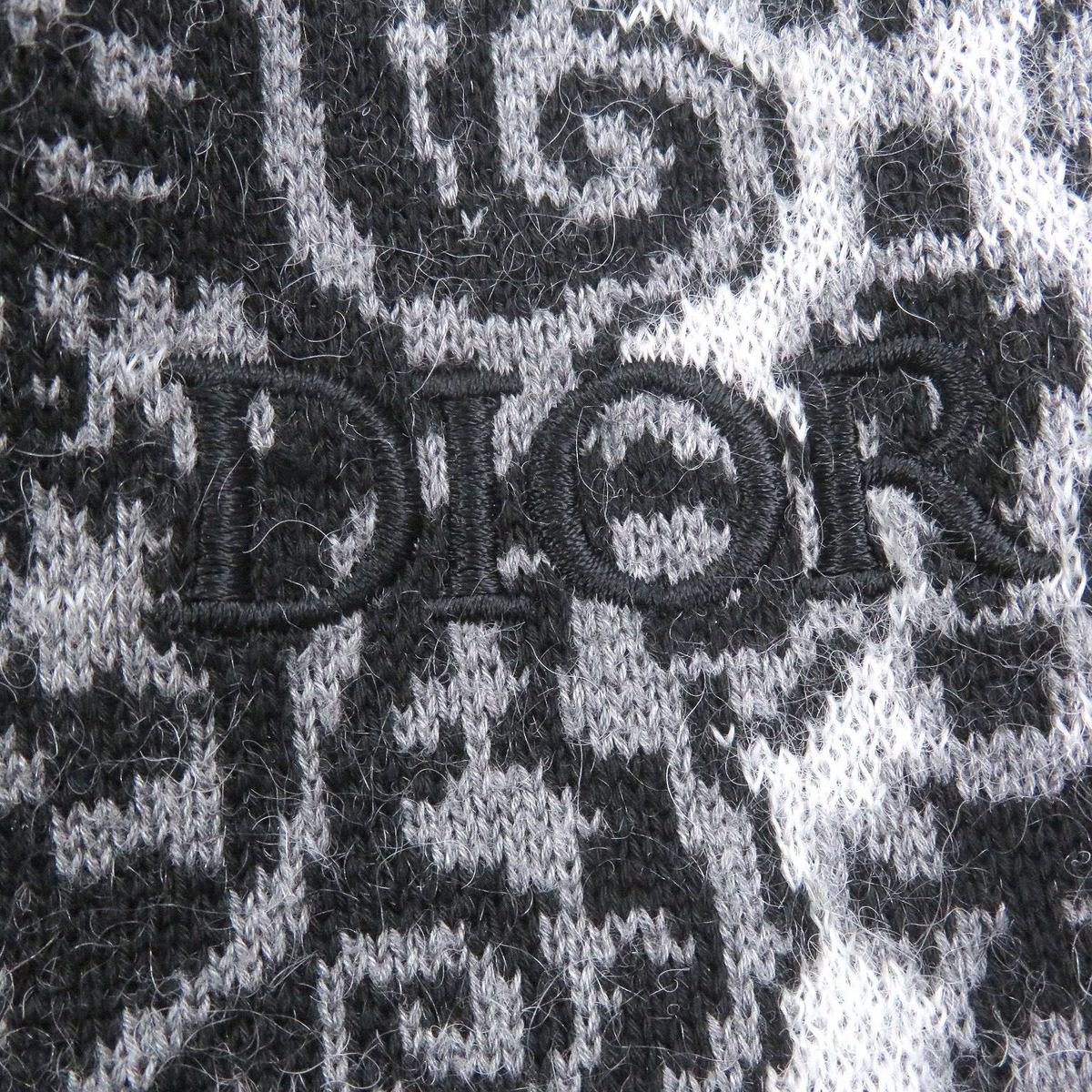 Dior Homme Paisley Pattern Crew Neck Mohair Blend Jacquard Knit Sweater Black — view 4