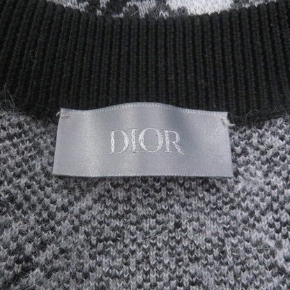 Dior Homme Paisley Pattern Crew Neck Mohair Blend Jacquard Knit Sweater Black — view 5