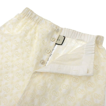 Gucci 627841 Cotton GG Embroidery Shorts Off White 38 Genuine