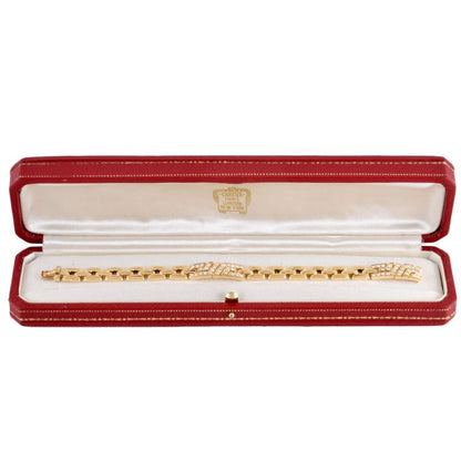 Cartier Maillon Panthère Bracelet 18K Yellow Gold 354g 3 Rows Yellow Gold With