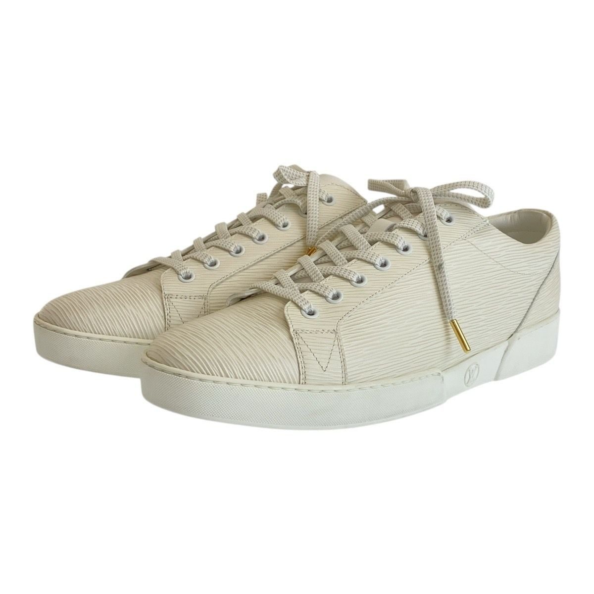 Louis Vuitton Epi 8 26.5 White Sneakers Low Cut