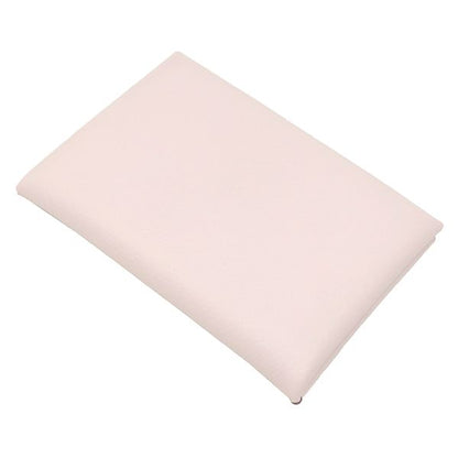 Hermes Card Case Calvi Evercolor Mauve Pale Silver Hardware U Engraved [box