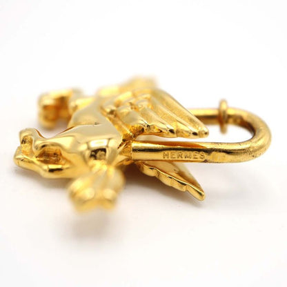 Hermes Pegasus Cadenas Charm Pendant Top Accessory Ladies Gold Color Clothing