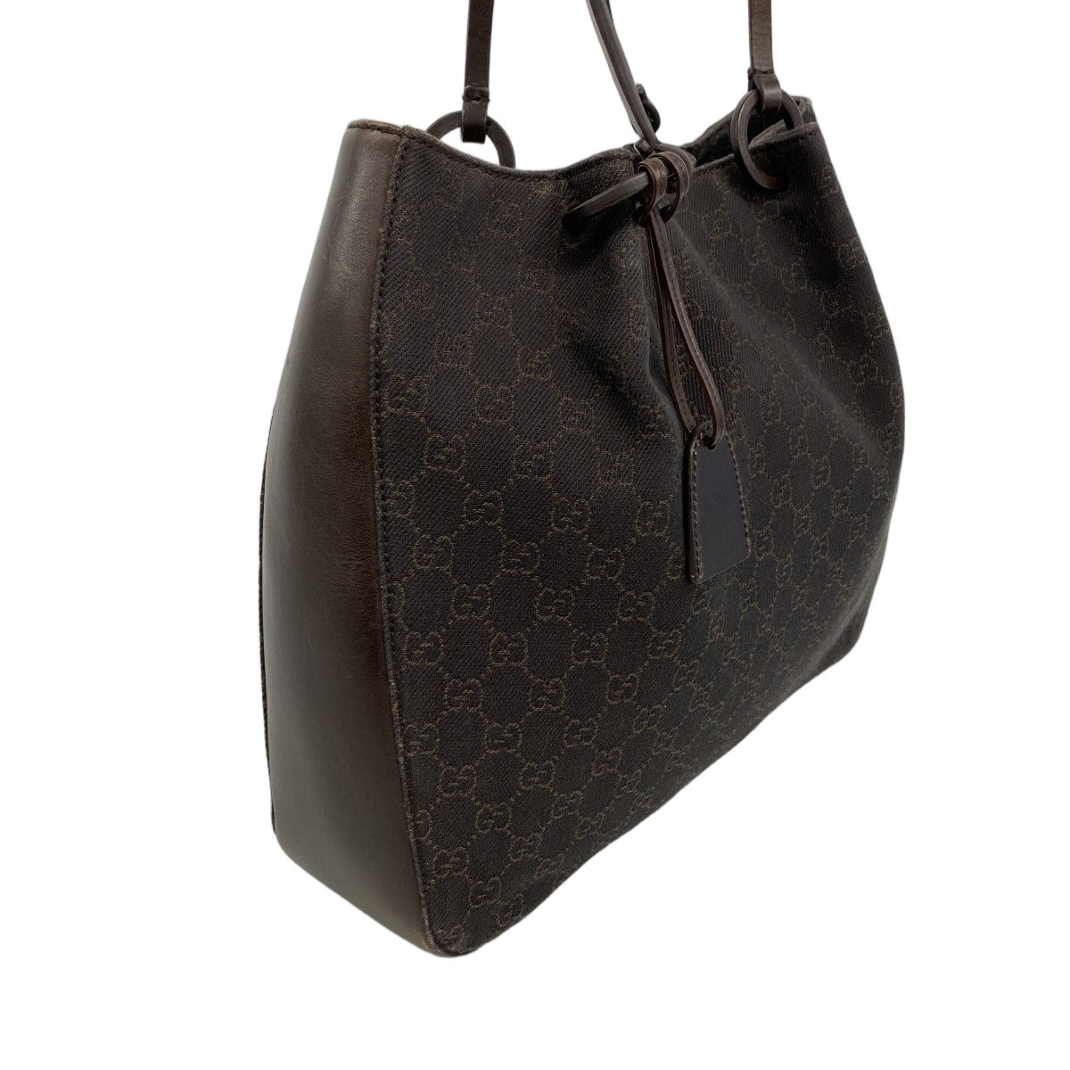 Gucci Tote Denim Dark Brown Silver — view 2