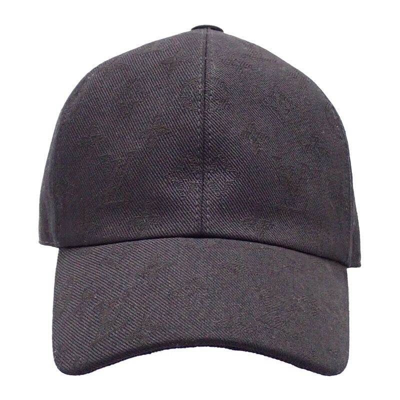 Louis Vuitton Monogram Essential Cap S Hat Cotton Black