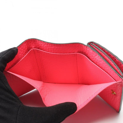 Fendi Trifold Wallet Selleria Pink Purple Leather — view 10