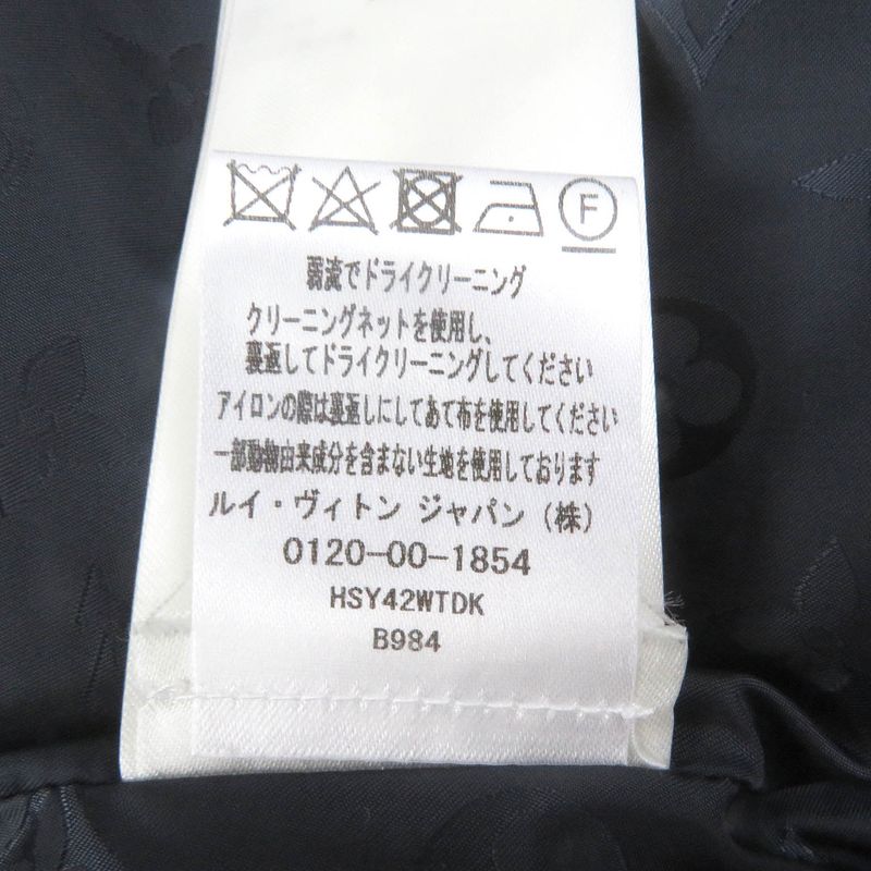 Louis Vuitton 1aglxq 25SS Monogram Leather Patch Fleece Jacket Blouson Navy L