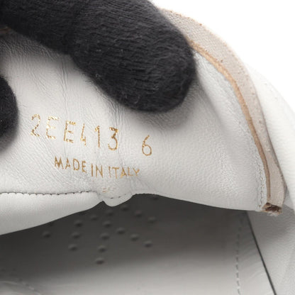 Prada Sneakers Triangle Logo Distressed Processing White Leather — view 7