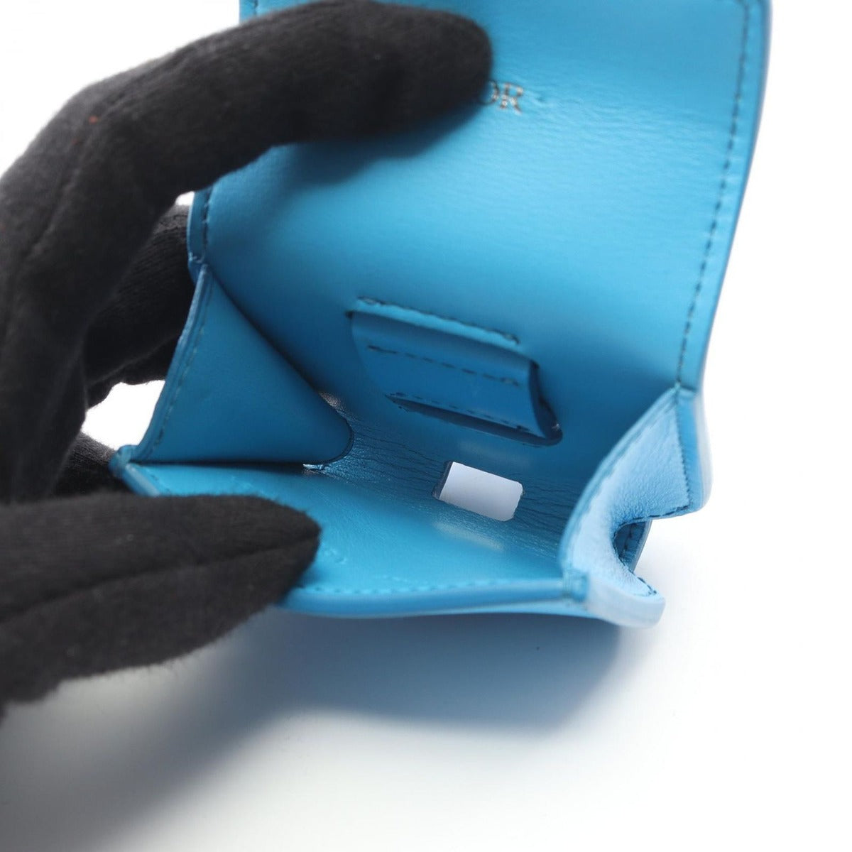 Dior Mobile Smartphone Saddle Airpods Pro Case Starquoise Blue Shoulder Bag — view 3