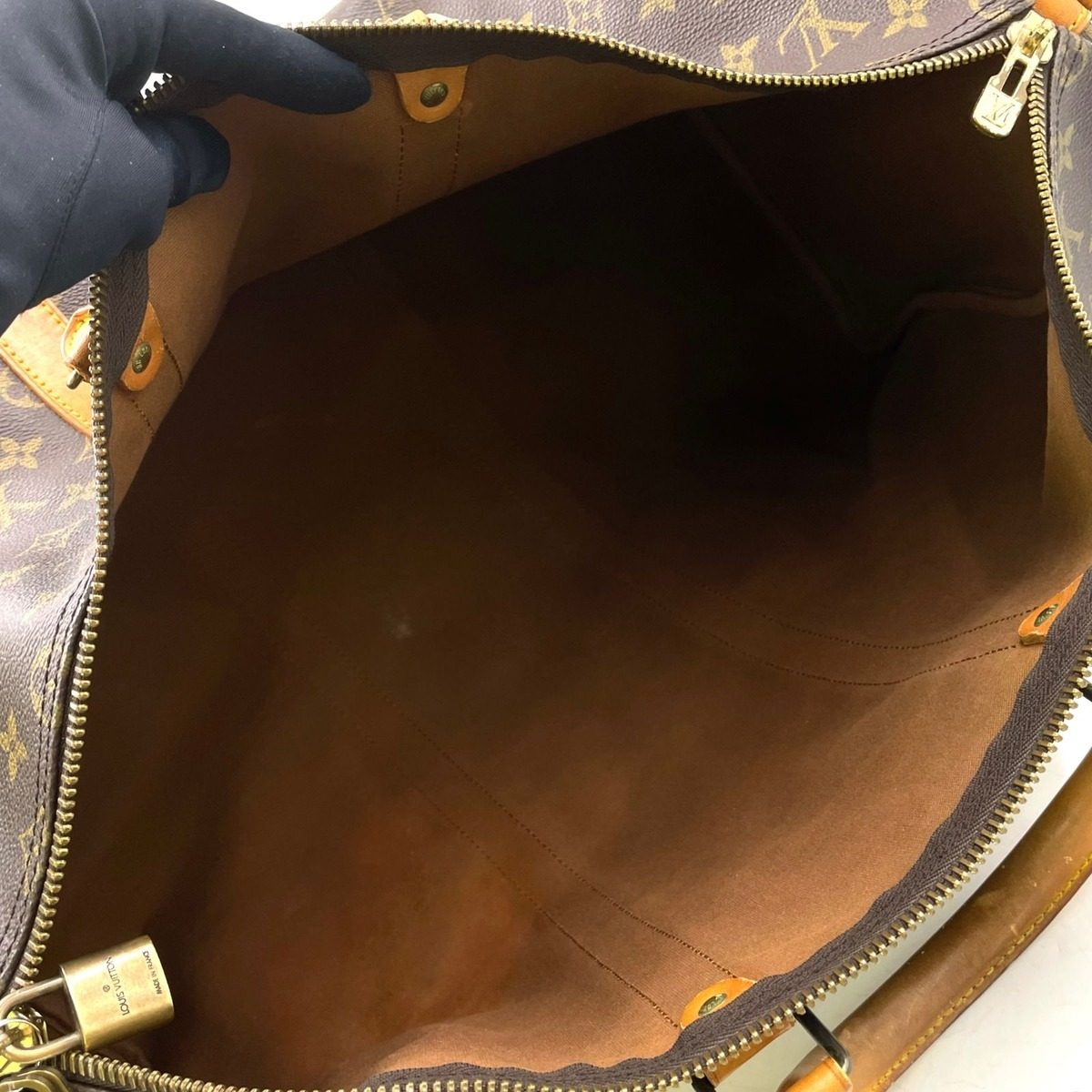 Louis Vuitton Keepall Bandouliere 50 Monogram Leather Brown — view 3