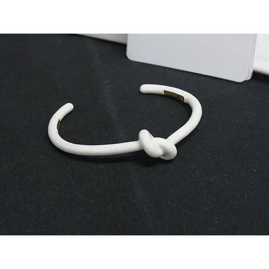 Celine Knot Bracelet Bangle White