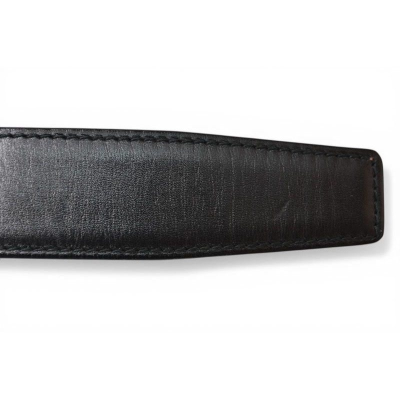 Celine Belt Reversible Leather Black Brown — view 9