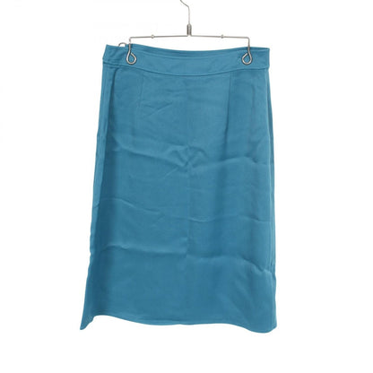 Hermes Skirt Serie Button Blue Rayon Silk — view 2
