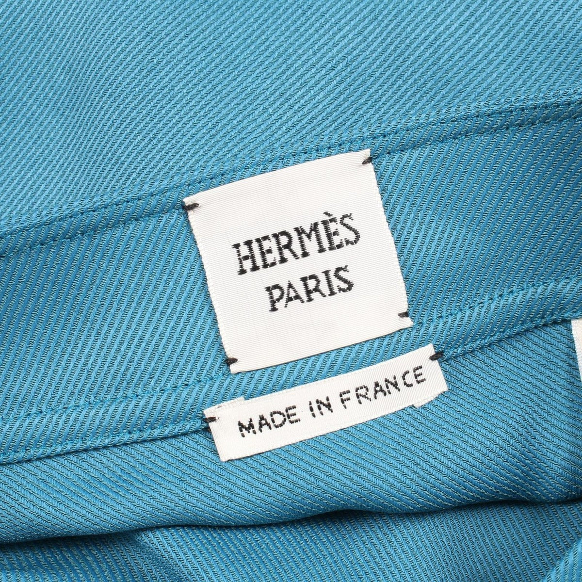 Hermes Skirt Serie Button Blue Rayon Silk — view 3