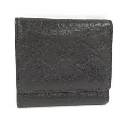 Gucci Trifold Wallet Leather Black 268533