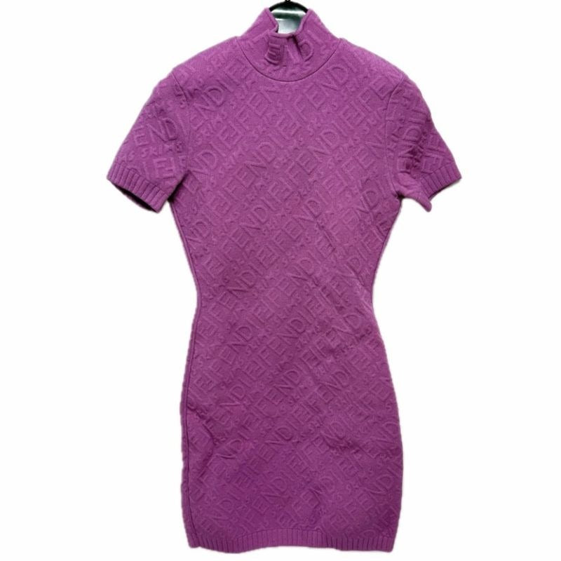 Fendi Dress Zucca Pattern Fzd 917 Rayon Pink