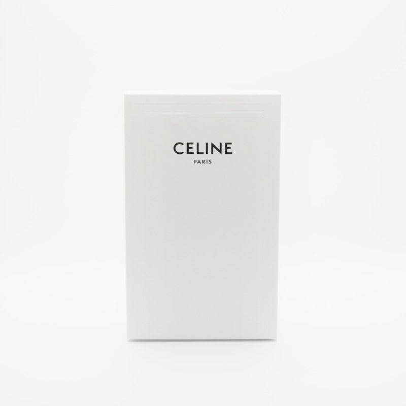 Celine Mobile Smartphone Accessories Leather Brown White Triomphe Logo Phone