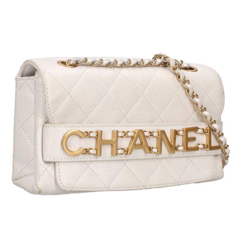 Chanel Metal Logo Quilted Shoulder Bag For Men