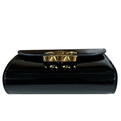 Celine Small Flap Wallet Triomphe Trifold Patent Leather — view 5