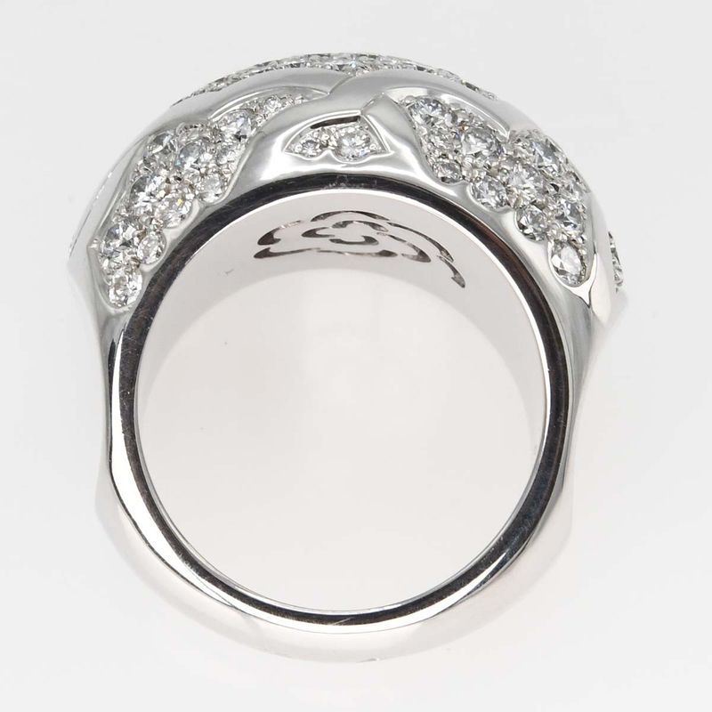 Finished Chanel Ring No 10 Camellia Dome #50 7l1336 750 D 18.2g Jewelry H17479