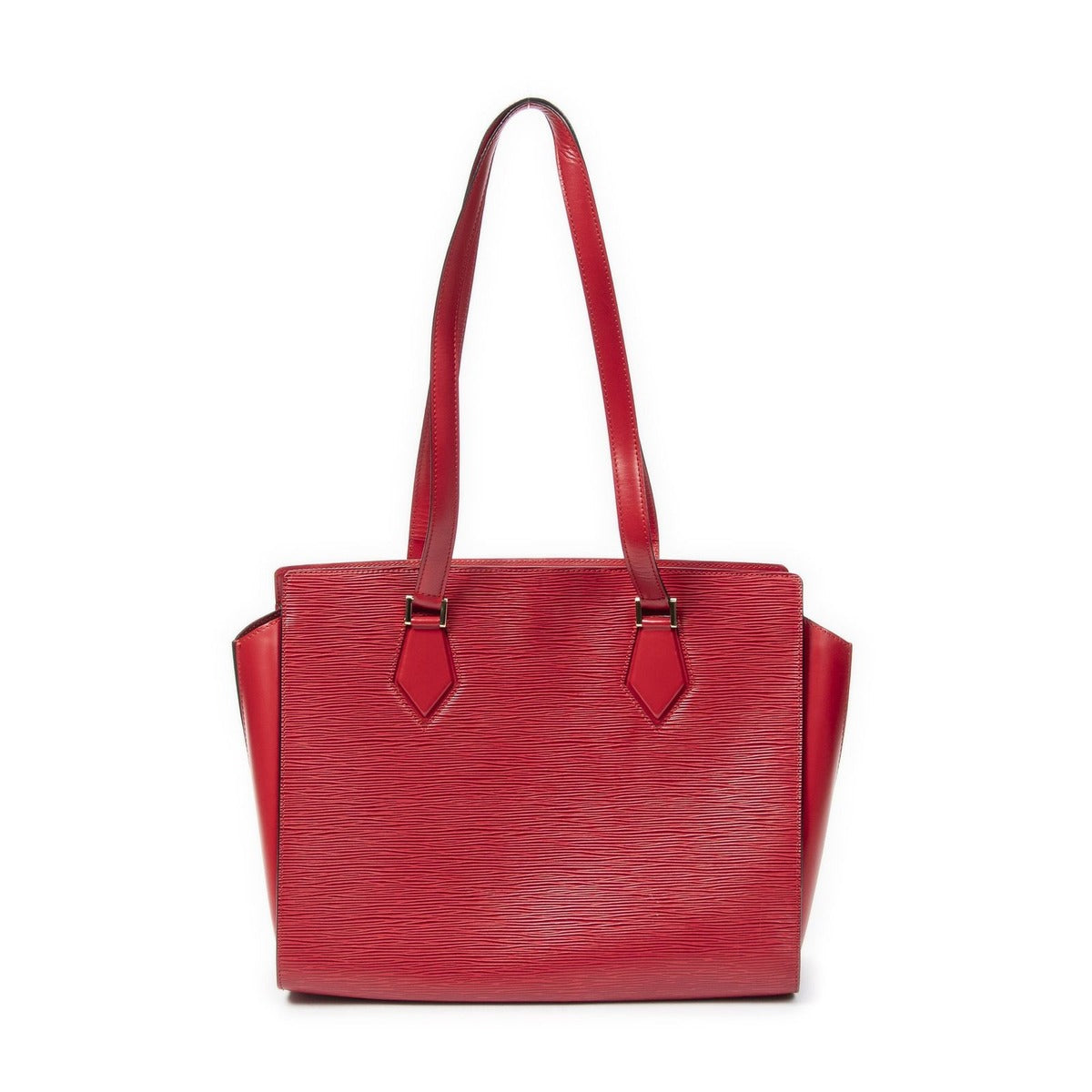 Louis Vuitton Duplex Red Epi Shoulder Bag — view 5