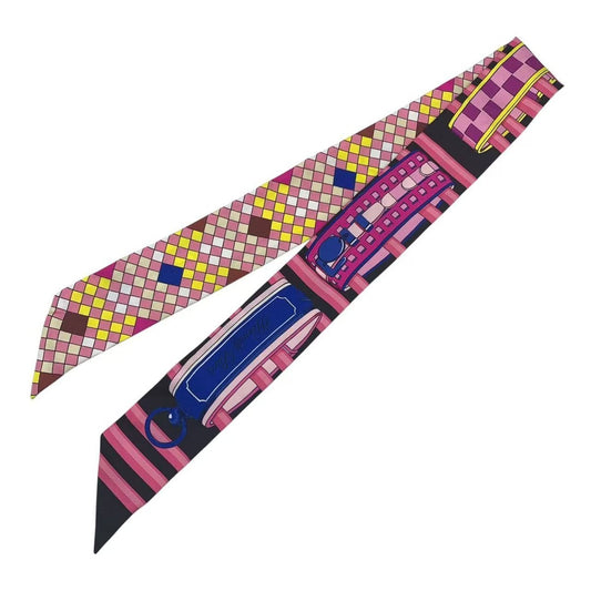 Hermes Collier de Chien Remix Scarf Silk Pink