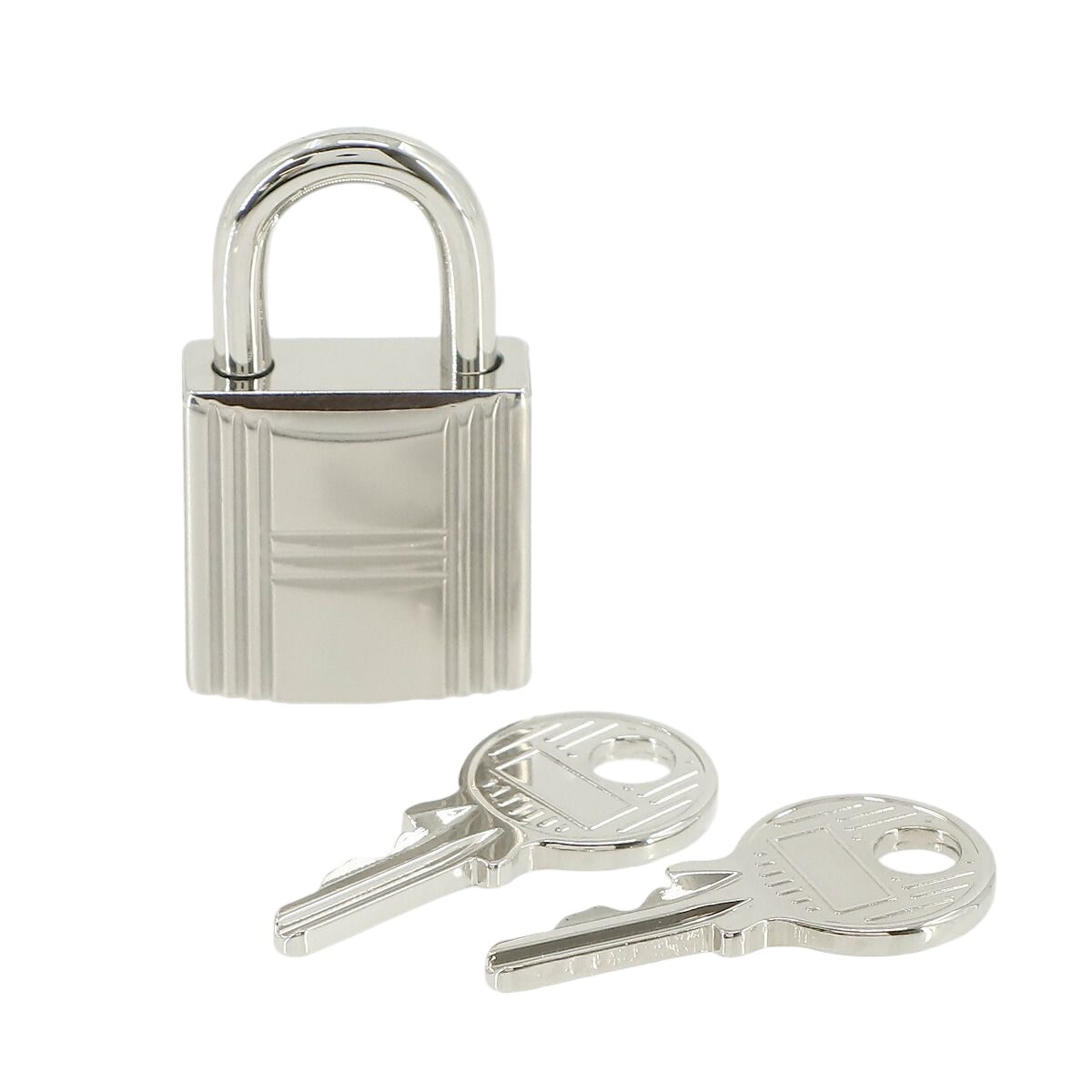 Hermes Cadena Key Set Padlock Silver Lock