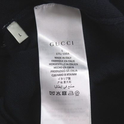 Gucci V-neck Wool Size L Navy Knitted Sweater 0978 Gucci