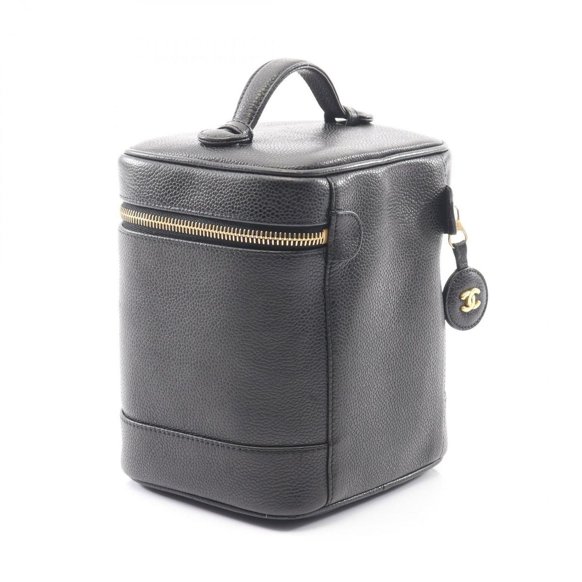 Chanel Handbag CC Logo Black Leather Vertical — view 2