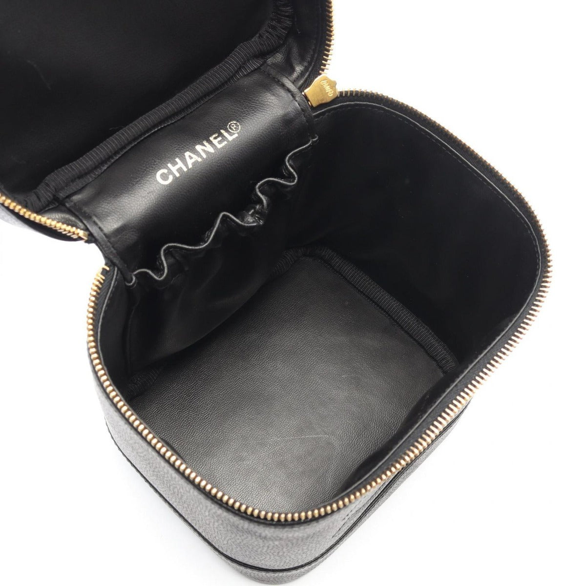 Chanel Handbag CC Logo Black Leather Vertical — view 3