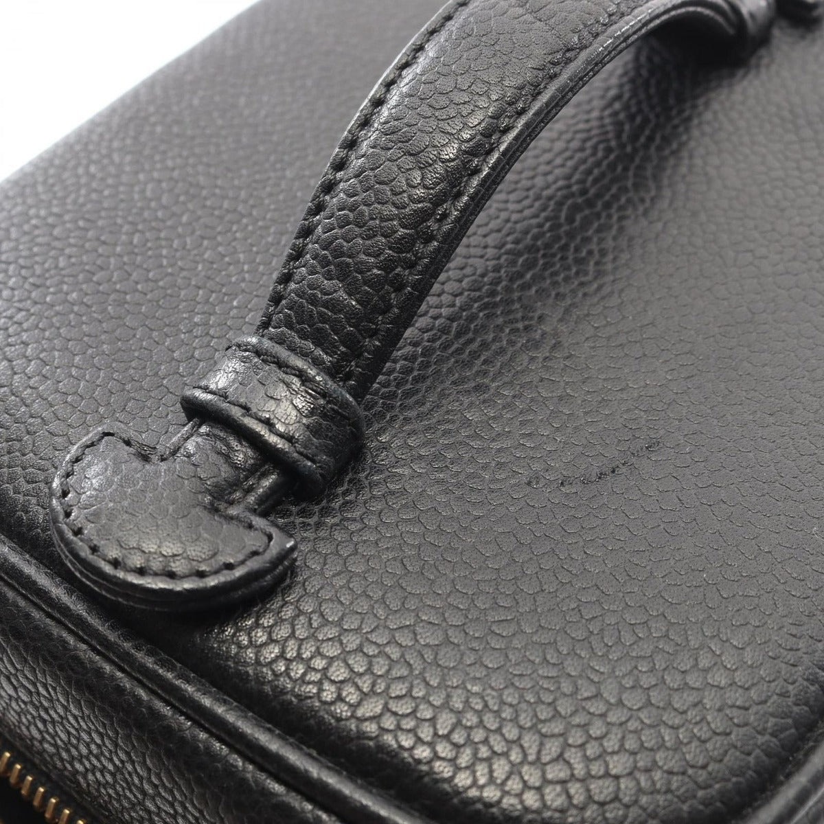 Chanel Handbag CC Logo Black Leather Vertical — view 8