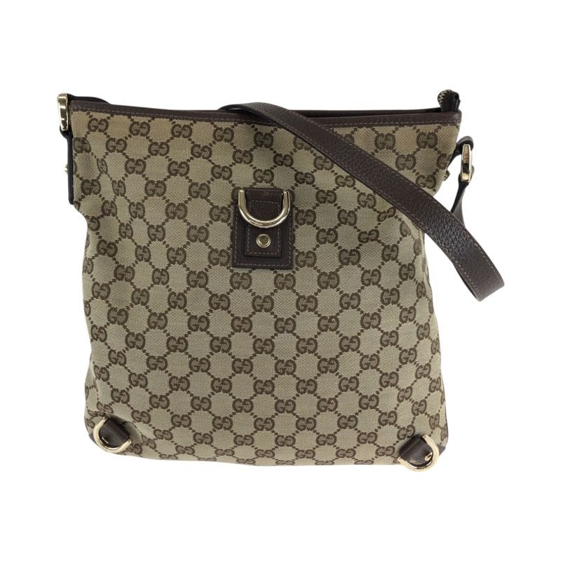 Gucci Abby Brown Gold Hardware GG Canvas Shoulder Bag Pochette