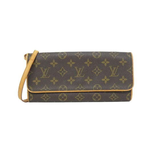 Louis Vuitton Monogram Pochette Twin GM Shoulder Bag Brown Marron