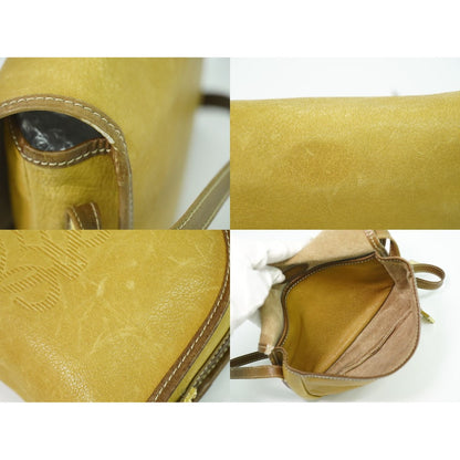 Loewe Anagram Shoulder Bag Pochette Leather Camel Outside — view 8