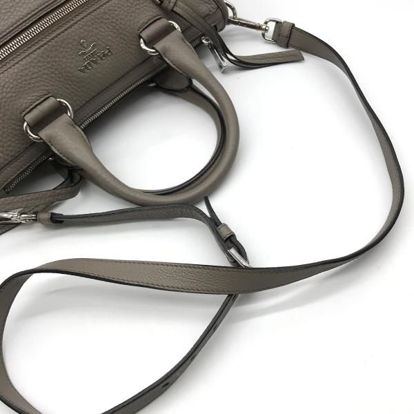 Prada Leather 2-Way Bag Gray