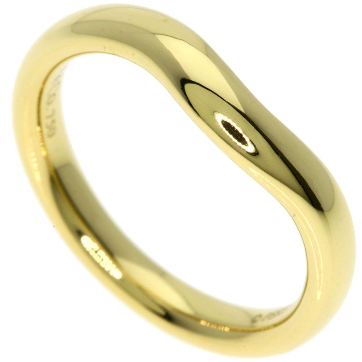 Tiffany & Co T Cube Band Ring 18K Yellow Gold