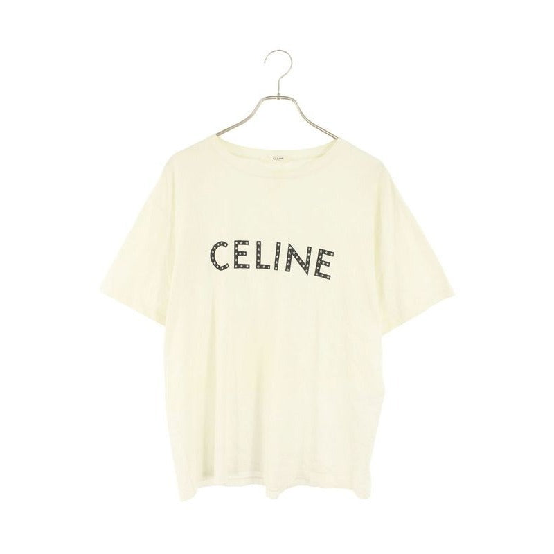 Celine 2 X47 F671 Q Rhinestone Logo T-Shirt