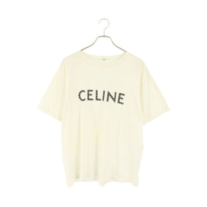 Celine 2 X47 F671 Q Rhinestone Logo T-Shirt