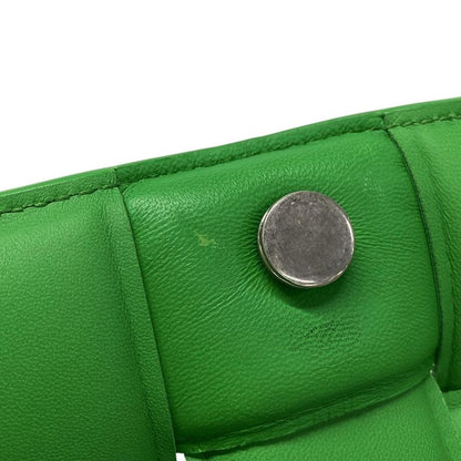 Bottega Veneta Shoulder Bag Padded Cassette Green Lambskin
